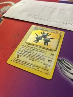 Pokemon TCG Magneton Base Set Holo Unlimited Rare Card 9/102 WOTC LP - Image 2