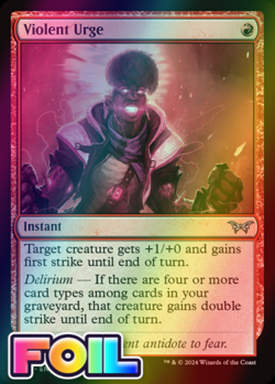 x1 Violent Urge DSK Duskmourn MTG 164 FOIL UNCOMMON M/NM 1x - Image 1