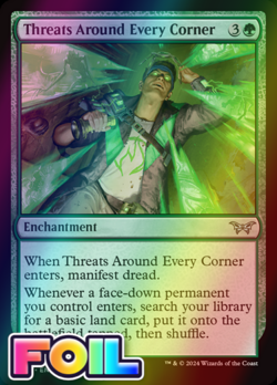 x1 Threats Around Every Corner DSK Duskmourn MTG 200 FOIL UNCOMMON M/NM 1x - Image 1
