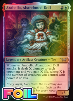 x1 Arabella, Abandoned Doll DSK Duskmourn MTG 208 FOIL UNCOMMON M/NM 1x - Image 1