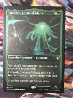 Omnath, Locus of Mana - Etched FOIL - CMM #568 Mythic, NM, MTG - Image 1