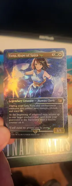 Yuna, Hope of Spira (Borderless) (Chocobo Track Foil) Final Fantasy Foil - Image 1