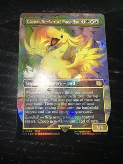 Choco, Seeker of Paradise Borderless Chocobo Track Foil Final Fantasy MTG NM - Image 1