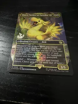 Choco, Seeker of Paradise Borderless Chocobo Track Foil Final Fantasy MTG NM - Image 3