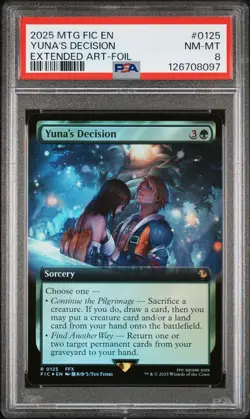 2025 Magic The Gathering Final Fantasy Commander #0125 Yuna'S Decision PSA8 - Image 1