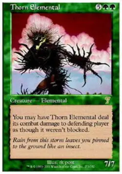 Thorn Elemental - Foil ~ Lightly Played 7th Edition Seventh MTG Magic UltimateMT - Image 1