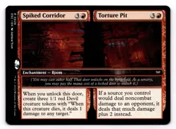 Spiked Corridor // Torture Pit 28 Commander: Duskmourn: House of Horror NM - Image 1