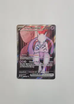 NM-Mint Team Rocket's Mewtwo ex - 213/182 - Ultra Rare Pokemon Destined Rivals - Image 1