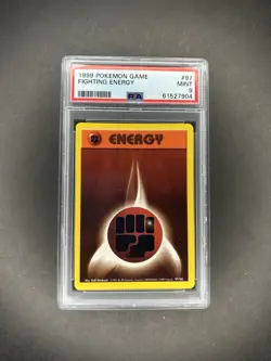 1999 POKEMON BASE SET UNLIMITED #97 FIGHTING ENERGY PSA 9 - Image 1