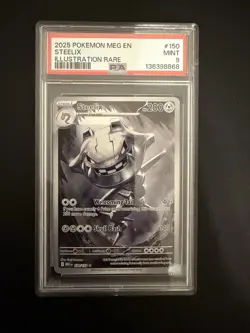 Steelix Illustrated Rare Mega Evolution Pokemon TCG PSA 9 - Image 1