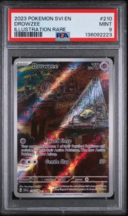Drowzee Scarlet & Violet Base SV1 Full Art Holo Pokemon 210/198 PSA 9 Mint - Image 1