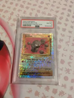 2002 Pokemon Legendary Collection Geodude Reverse Holo #77 PSA 8 - Image 1