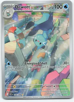 Dewott 106/086 Illustration Rare Holo SV: White Flare NM Pokemon - Image 1