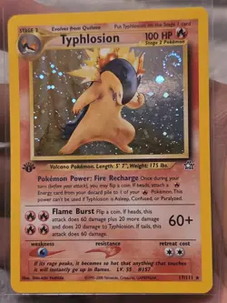 2000 Pokemon Neo Genesis 1st Edition T17 Typhlosion MINT with SWIRL - Image 1