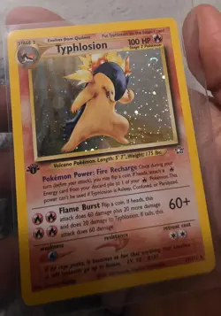 2000 Pokemon Neo Genesis 1st Edition T17 Typhlosion MINT with SWIRL - Image 3