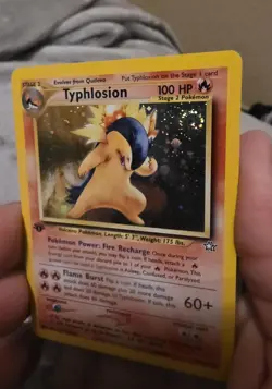2000 Pokemon Neo Genesis 1st Edition T17 Typhlosion MINT with SWIRL - Image 4