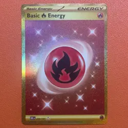 Gold Holo Fire Energy 230/197 Obsidian Flames Hyper Rare Holo Pokemon TCG - Image 1