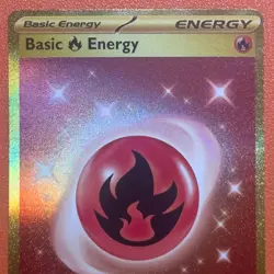 Gold Holo Fire Energy 230/197 Obsidian Flames Hyper Rare Holo Pokemon TCG - Image 3