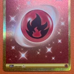 Gold Holo Fire Energy 230/197 Obsidian Flames Hyper Rare Holo Pokemon TCG - Image 4