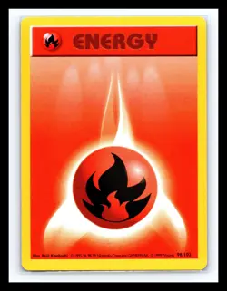 💥 Fire Energy | Pokemon TCG 1999 | (Shadowless Base Set) Vintage # 96/102 - Image 1