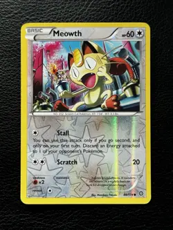 Meowth - 88/114 - Steam Siege Reverse Holo Common Pokemon - Image 1