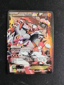 Team Magma’s GROUDON EX Full Art 15/34. Pokemon Double Crisis NM - Image 1