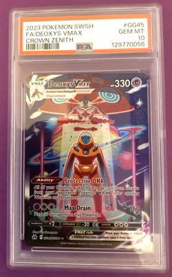 Deoxys VMAX #GG45 Pokemon SWSH Crown Zenith English 2023 PSA 10 - Image 1