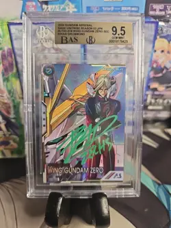 Arsenal Base Wing Gundam Zero Secret Sec Hand Signed Beckett 9.5 Brian Drummond - Image 1