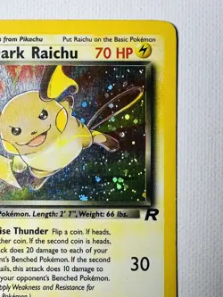 Vintage Pokemon Card Rare Holo DARK RAICHU Team Rocket Set Secret Rare 83/82 - Image 3