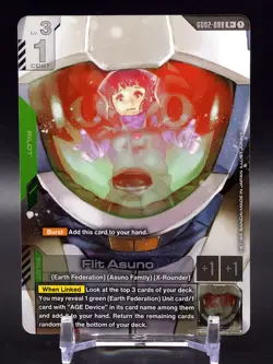 Gundam Card Game Argama GD02-129 R+ Alt Art Dual Impact + Flit Asuno R+ - Image 3