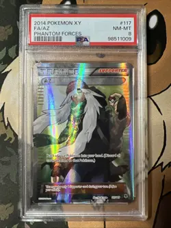 AZ 117/119 XY Phantom Forces Full Art Trainer Card PSA 8 NM-MT - Image 1