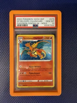 2022 Special Delivery Charizard Pokemon Center UK Holo Card SWSH075 PSA 10 - Image 1