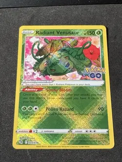 Radiant Venusaur 004/078 Pokemon GO Holo Pokemon Card - Image 2