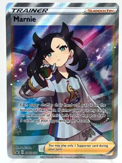 Marnie SWSH121 Black Star Promo Holo Full Art Pokemon TCG Card NM/M - Image 1