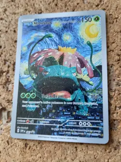 Venusaur Florizarre Pokemon Van Gogh Pikachu Carte Card Fait Main Artisanale Art - Image 1