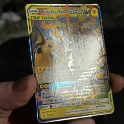 Pokemon TCG Raichu & Alolan Raichu GX Unified Minds Ultra Rare Card 54/236 - Image 3