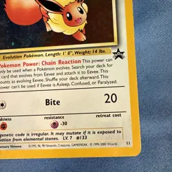 Pokemon Card - Eevee #11 Holo WoTC Black Star Promo - Image 4