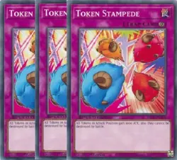 Yugioh - Token Stampede x 3 - 1st Edition NM - Plus Free Holographic Card - Image 1