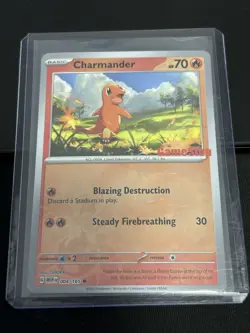Pokemon Charmander 151 Scarlet & Violet Exclusive Promo Card 004/165 GameStop - Image 3