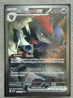 N's Zoroark EX Holo Sir Rare Card 185/159 Sv09: Journey Together - Image 1