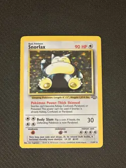 Pokemon TCG Snorlax Holo Unlimited Rare Card 11/64 Jungle - Image 1
