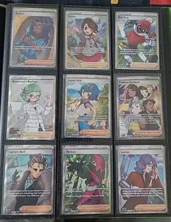 Pokemon Full Art Trainer Lot of 9 Cards (All NM) - Pokemon TCG Cards 2021-2025 - Image 1