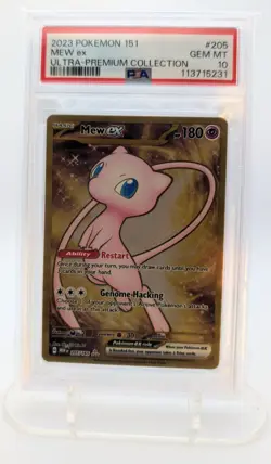 Mew EX 151 Ultra Premium Collection Metal Card 205/165 PSA 10 - Image 1