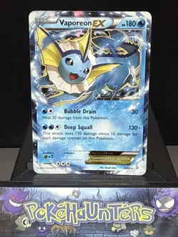 Pokemon Card Vaporeon EX 24/83 XY Generations Half Art Rare Holo Played - Image 1