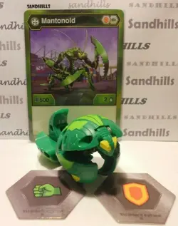 Bakugan Mantonoid Battle Planet Green Ventus B500 - Mantonoid Card - 2 Bakucores - Image 1