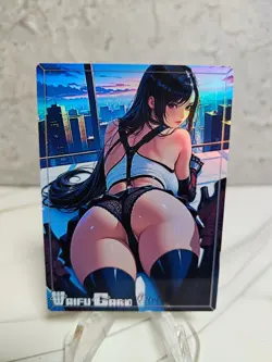 Tifa Lockhart Trading Card Waifu Goddess Story Anime Girl holo Karte Manga Full - Image 1