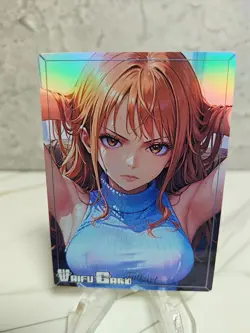 Nami Trading Card Waifu Goddess Story Anime Girl holo Karte Manga Full Art - Image 1