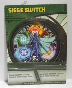 Bakugan Card - Siege Switch - Green Ability Card - BA174 - 42/48 - 2008 - Image 1