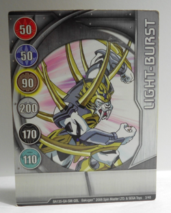 Bakugan Card - Light-Burst - Silver Gate Card - BA135 - 3/48 - 2008 - Image 1