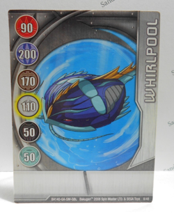 Bakugan Card - Whirlpool (Limulus) - Silver Gate Card - BA140 - 8/48 - 2008 - Image 1
